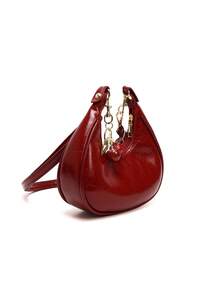 Dedoo 1 geantă de subraț în formă de semilună, nouă la modă de toamnă, cu decor drăguț cu cireșe, husă de subraț în stil vintage, potrivită pentru diverse ocazii, geantă vintage - roșu - Vizualizare 9