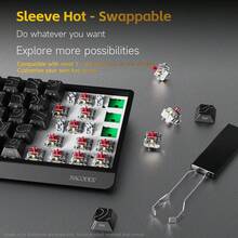 AJAZZ NK68 V2 Wired Mechanical Keyboard, 68 Keys, Portable With Ribbon Cable, Hot-Swappable Switches, 17 RGB Lighting Effects, 6 Color Options, Suitable For Gaming And Office - NK68 V2 - View 5