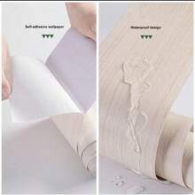 5m X 15cm Vintage Furniture Door Sticker Faux Wood Grain Waterproof Self-Adhesive Wallpaper, Wall Decal, Vinyl Sticker, Home Decor, Spring Decoration, Home Renovation, Rama Decor Sticker Gift For Birthday, Graduation - Multicolor - View 6