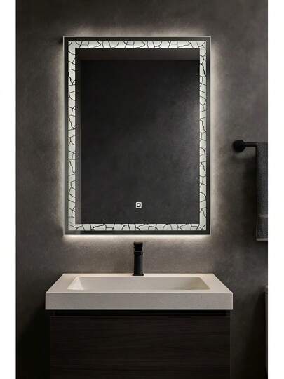 TendenciaEspejo Luz Led Touch Pared Tocador Baño Vestidor 3 Luces Rectangular Luxury 3dCalidad premium