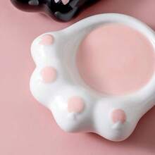 1件套300毫升手工陶瓷咖啡杯碟，猫爪图案，适合下午茶、牛奶、拿铁或甜点——绝佳的礼品之选 - 彩色 - 查看 8