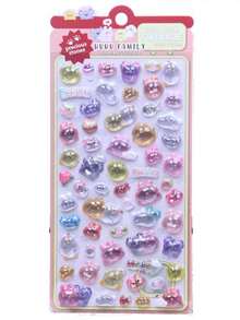 Pegatinas 3D lindas - Diseño de colores claros, ideal para decorar fundas de teléfono y cuadernos, perfecto para proyectos DIY, hacer pegatinas divertidas, expandir diarios y planificadores, pegatinas en relieve 3D, pegatinas para diarios, pegatinas decorativas y pegatinas de papelería. - Multicolor - Ver 4