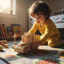 TendenciaCamión Volteo De Madera Arte Mexica 33 Cm Juguete Camión MaderaCalidad premium - Madera - Ver 6