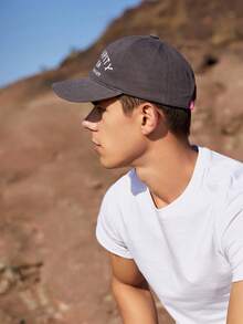 1pc Elegant Polyester Baseball Cap With Striped Band, Suitable For Summer Parties, Dates, Sun Protection, Face Slimming, Unisex - Beige - View 8