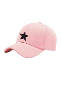 1顶适合3-8岁儿童的黑色星星图案刺绣遮阳帽棒球帽，男女童通用，卡车帽款式，Y2K风格，可调节，适合远足、旅行和返校季。 - 彩色 - 查看 13