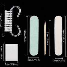 1/10/20 套装(5 件/包)美甲修脚套装,迷你指甲锉和橙木棒套装,双面指甲锉,木质角质层推,指甲清洁工具,指甲棒,适合专业美甲师和家庭美甲护理,美甲护理必备品 | 专业美甲套装 | 美甲护理工具,美甲师 DIY 美甲护理用品 - 粉色 - 查看 3