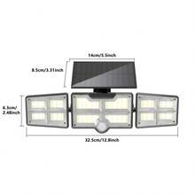 1pc/2pcs Solar Powered Panel With 122 LED Lights, Provides Bright White Outdoor Lighting. It Has 3 Mode Switches And IP65 Waterproof Rating. Suitable For Lighting From Dusk To Dawn, As Well As Halloween, Christmas, Corridor Lighting And More. - White Light - View 5