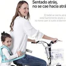 Correa ligera, compatible con bicicletas / motocicletas eléctricas  No es necesario sostener con una mano, libera las manos de los padres al andar  Doble uso (adelante y atrás), bebés menores de 3 años se mantienen estables sin volcarseDoble uso (adelante y atrás), bebés menores de 3 años se mantienen estables sin volcarse - Azul menta - Ver 2
