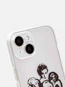 Silver Phone Case With Marilyn X Figure And Floral Print, Compatible With - Clear 2 - View 4