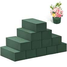 1/4/8/12pcs Rectangular High Density Dry Floral Foam, Suitable For Fresh Flowers, Can Be Trimmed. Size: 11.5*7.5*4cm. Ideal Floral Material For Making Wet Floral Arrangements. Also Suitable For Fresh Flower Baskets, Flower Shops, Fresh Flowers And Artificial Flowers. - Green - View 3