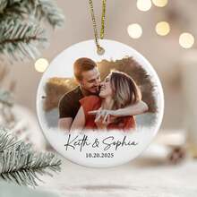 Custom Engagement Story Ornament For Couples - Personalized Photo & Date Keepsake, Unique Engagement Party Gift & Decor, Celebration Of Your Love Journey, Cherished Memory For Engaged Couples - A-wedding Decorative Ornaments - View 13