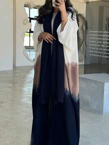 Fashionable Long Batwing Sleeve Cover Up, Casual Zipper Design, Loose Fit, Suitable For Daily Wear