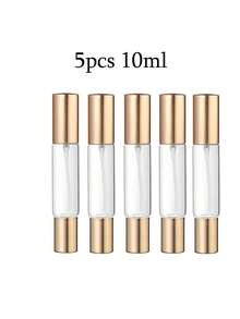 1/3/5pcs Double-Ended Dual-Use Perfume Spray Bottles, Cosmetics Pure Dew Bottles, Essential Oil Roller-On Bottles, Glass Packaging Bottles, Diy Packaging Bottles, Travel Portable 10ml Perfume Packaging Tool, Birthday Gifts For Family Or Friends, Holiday Gifts - Multicolor - View 12