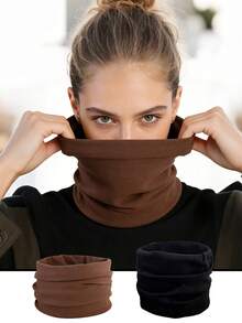 1PC Ear Protection Neck Gaiter & Face Mask, 2-In-1 Windproof German Fleece Gaiter, Ski Mask,Ski Gear,Snow Gear,Scarf,Snowboard Face Cover, Cold-Proof Scarf For Outdoor Cycling & Skiing