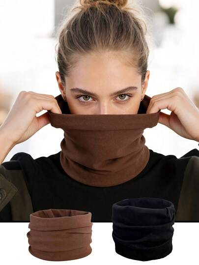 1PC Ear Protection Neck Gaiter & Face Mask, 2-In-1 Windproof German Fleece Gaiter, Ski Mask,Ski Gear,Snow Gear,Scarf,Snowboard Face Cover, Cold-Proof Scarf For Outdoor Cycling & Skiing