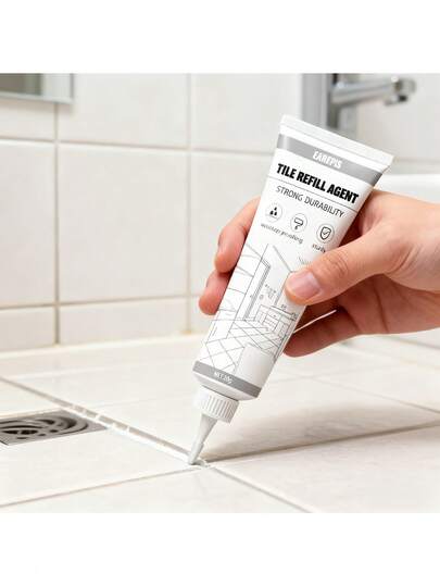 Tile Grout - Grouting Mortar - Tile Filler - Waterproof Sealant - White Tile Grout, Waterproof Adhesive, Suitable For Floors, Walls And Countertops - Universal Filling Solution For Various Applications