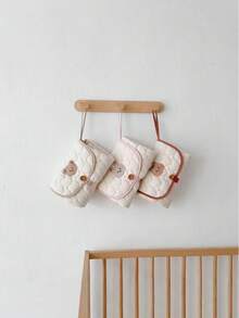 1pc Portable Baby Diaper Changing Pad, Cute Cartoon Rabbit/Bear Pattern Diaper Changing Mat, 0-3 Years Old Multi-Function Diaper Bag, Suitable For Travel And Outdoor, Newborn Gift; Lightweight, Can Be Used As Baby Stroller, Car Or Handbag Diaper Accessory. - Multicolor - View 9