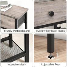 HOOBRO Console Table Slim Console Table With 2 Drawers Hallway Table With Storage Side Table Slim Sofa Table For Small Spaces Living Room Entryway Kitchen Greige And Black EBG72XG01 - GreigeBlack - View 7