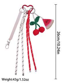 包包挂饰 樱桃可爱钥匙挂绳 - 彩色 - 查看 2