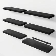 6pcs Floating Shelves, 15.8in Bathroom Oragnizer Shelves, Farmhouse Shelf Wall Decor For Bathroom, Bedroom, Living And Kitchen Room, Room Decor Bathroom Decor Summer Back To School - Nhiều màu - Xem 12