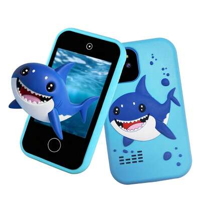 Latest Children's Smart Educational Toy Phone, Cute Shark Design, Supports 32G Memory Card, Multiple Styles Available, Ideal Holiday And Birthday Gift For 3-12 Year Old Boys And Girls