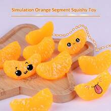 创意逼真橙片挤压玩具，水果减压小玩意，趣味食物玩具DIY配件，挤压，缓解压力，舒缓情绪，礼物，节日礼物，生日礼物，圣诞礼物