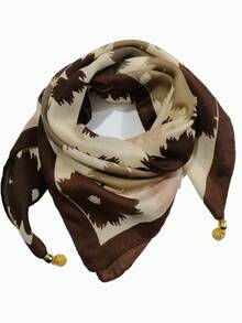 1pc New Magnetic Floral Print Scarf Neck Wrap - Multicolor - View 5