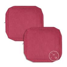 PureFit Waterproof Outdoor Cushion Covers Replacement For Patio Furniture Chair Seat Cushion Covers 20x18 Inch For Outdoor Furniture Garden Backyard With Zipper, 2 Pack SLIPCOVERS ONLY, Red - Đỏ - Xem 1