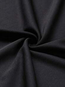 Men's Black Creative Casual Short Sleeve T-Shirt, Summer - Black - View 6