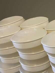 14 piezas de Tortilleros/topper de plástico para tortillas con tapa semitransparente, set de medio kilo de recipientes reutilizables para almacenamiento, fáciles de apilar, plástico duro con gran durabilidad - Blanco - Ver 9