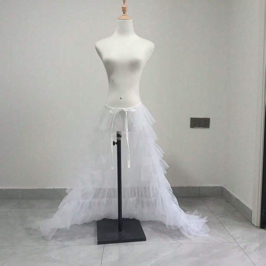 Layered Hem Multi-Layer Elegant Mesh Petticoat