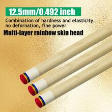 Meteor Series Premium Maple Wood Billiard Cue, Professional Competition Grade Maple Cue, 12.5mm Multi-Layer Rainbow Leather Tip, Anti-Slip Wrapping Technique, Stainless Steel Slow Teeth Joint Anti-Loosening And Deformation, 148cm, 1/2 Piece Portable Cue, Ideal For Beginners With Stable Feel, Perfect Gift For Beginner Players - 506-1 Meteor 2 - View 3
