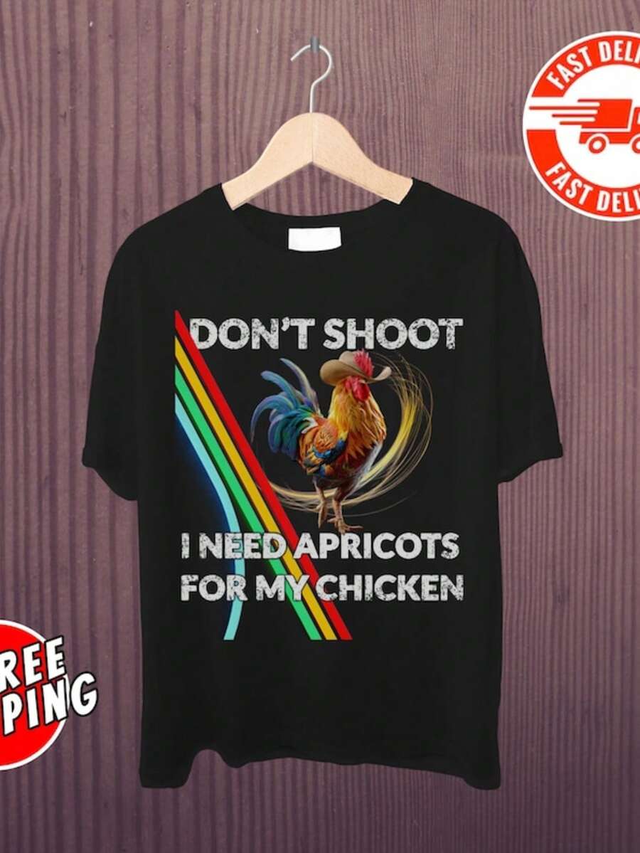 Limited Arc RaidersVintage T-Shirt_Don't Shoot I Need Apricot For My Chicken, Goop Goop Goop T-Shir - 黑色 - 查看 1