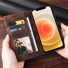 Premium Leather Phone Case With Card Slot, Magnetic Closure Flip Cover, Business Use, 6th Generation - Brown - View 10
