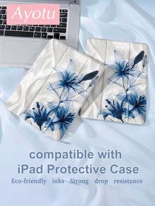 Ayotu Lily Pattern Computer Case And Kindle E-Book Case Are Compatible With 10th Generation, 11/Air 4th/Air 7th/9.7 Inches,Kindle (11th Generation -2024 Release) (6 Inches) Kindle Paperwhite 12th Gen 2024, It's A Great Holiday Gift With Stylish And Simple Patterns. - Multicolor - View 3