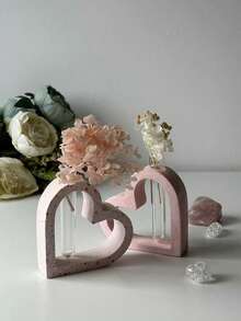 1pc Unique Arch, Rectangle, Round Silicone Mold DIY Hydroponics Plaster Hollow Vase Mold, Asymmetric Plant Vase Making, Home Decor DIY, Creative Gardening Project - White - View 1