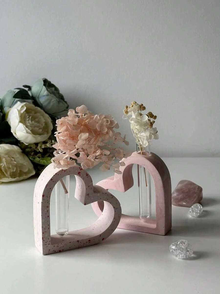 1pc Unique Arch, Rectangle, Round Silicone Mold DIY Hydroponics Plaster Hollow Vase Mold, Asymmetric Plant Vase Making, Home Decor DIY, Creative Gardening Project - White - View 1