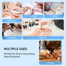 GCCSJ Nail Dust CollectorNail Dust Collector For Nail Tech & Acrylic Nail Polishing, Adjustable Speed Nails Extractor Vacuum, Powerful Vacuum Fan, Low Noise, Reusable Filter & Magnetic Detachable Nail Salon Low Noise, Easy To Clean - 預設 - 查看 8