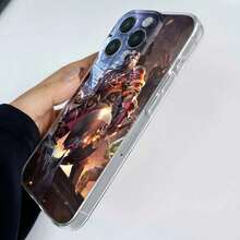 Guerrero con hacha liderando una batalla. Esta elegante funda es compatible con iPhone 17, 16, 15, 14 Pro Max, 13, 12, 11, XR y XS Plus. Fabricada en silicona de vidrio, ofrece protección contra golpes y caídas, además de una sensación superior. Es un regalo ideal para familiares, amigos y seres queridos, y una opción perfecta para Año Nuevo. - transparente - Ver 5