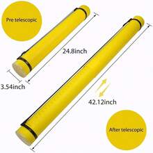 DEWEL File Holder, Plastic Extendable Poster/Artwork/Document Organizer, 24.5 To 40 Inches Adjustable, With Shoulder Strap, Waterproof And Lightproof Extendable Carrying Case (Yellow - Large). - Yellow - View 6