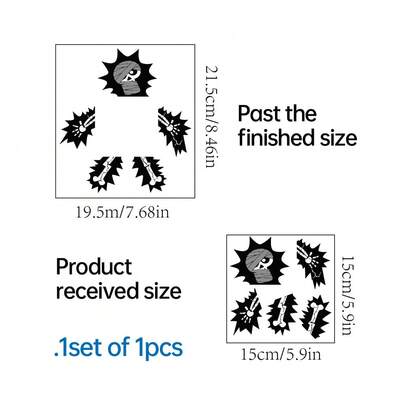 3pcs Removable Waterproof Electric Skull Wall Stickers - Designed With Skulls And Lightning, Suitable For Decorating Living Room, Bedroom And Switches, Bedroom Wall Art | Modern Wall Decor | Easy To Install Stickers, Skull Decor