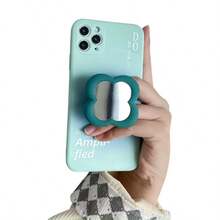 新款硅胶花朵镜面气囊手机支架，创意慵懒透明桌面手机支架，带指环 - 彩色 - 查看 10