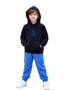 Kit 3 Sets For Boys And Children: Sweatshirt, Hoodie, Kangaroo Pocket, Sweatpants - 彩色 - 查看 5