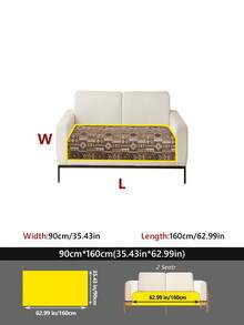 1pc Vintage Bohemian Style Small Diamond Pattern Sofa Cushion, Chenille Jacquard Fabric, Suitable For 1-4 Seater Sofa, All Seasons, Machine Washable. - Multicolor - View 15