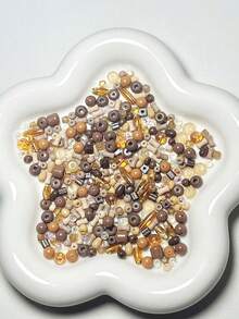 2-6毫米圣诞混色玻璃珠，米珠混色设计，DIY手工圣诞装饰手链、项链、首饰制作，散珠