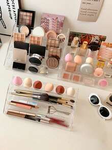 1pc Acrylic Nail Polish Gel Display Stand, Multi-Layer Makeup Storage Organizer Tray, Cosmetic Display Rack, Suitable For Nail Salon, Home, Room, Bedroom, Bathroom - Transparent - View 6