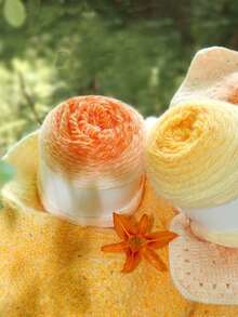 秋冬渐变色棒针粗毛线，长段染色，彩虹色。手工编织DIY材料。可用于编织时尚毛衣、女士披肩、外套、发带、帽子，以及制作服装配饰毛线球。每袋200克，成分：80%腈纶，20%尼龙。 - 彩色 - 查看 5