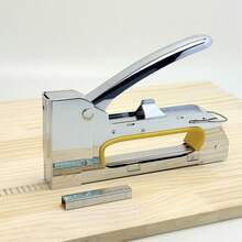 Heavy Duty Staple Gun - Decorative Staple Gun, 1pc/1000pcs, Contains 1000pcs 8mm Nails - Suitable For Crafts DIY, Home Carpentry, Etc., Supports Various Door Type Nails, Compatible With Nails With Length Of 4-10mm - Silver - View 4