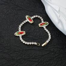 Women's Fashionable Elegant Virgin Mary Rhinestone Bracelet