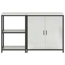 vidaXL Conjunto de cozinha 2 pcs Argenté Acier galvanizado - Prata - Ver 9